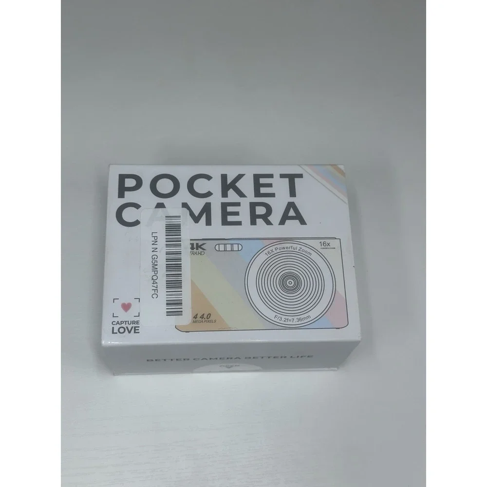 4K Ultra HD Digital Point & Shoot Camera 44MP 16X Zoom Silver Tested Working